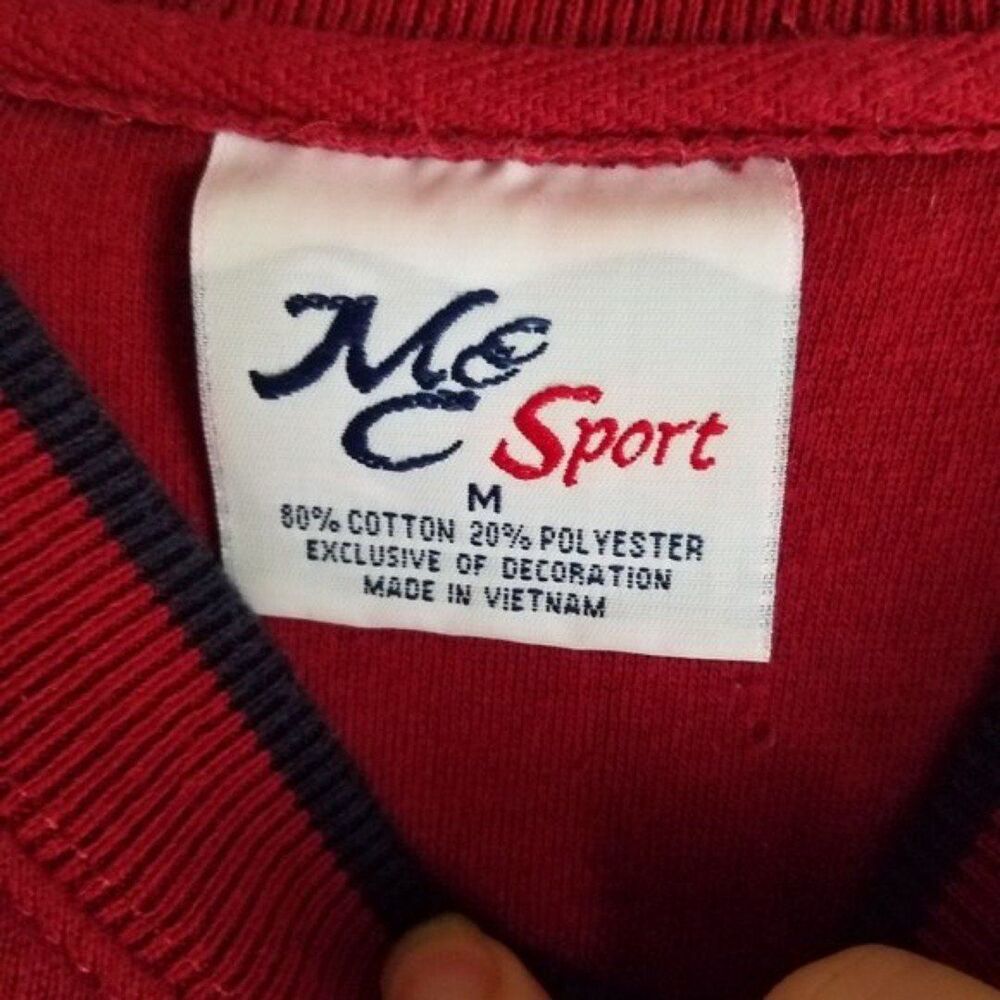 Red Golf Sweater Shirt Size Medium - Picture 4 of 5